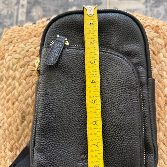 S-ZONE Genuine Leather RFID Blocking Small Sling Bag Women Crossbody Fanny Pack - Picture 5 of 7